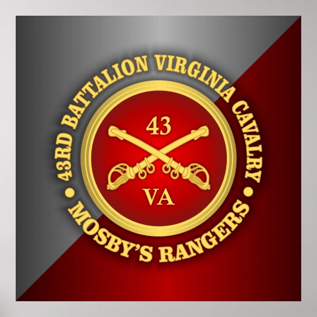 CSC-43rd Battalion Virginia Cavalry (Mosby) Poster (Framsidan)