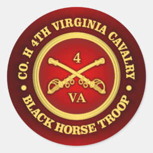 CSC-4th Virginia Cavalry (Black Horse Troop) Runt Klistermärke