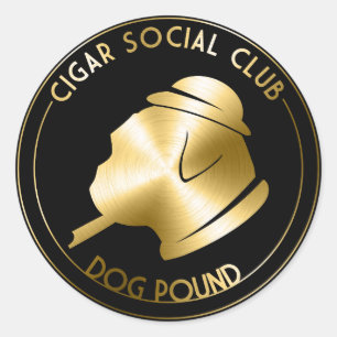 CSC Sticker Guld Runt Klistermärke