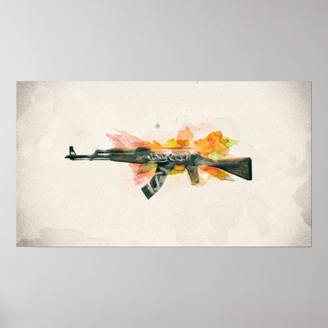 CSGO AK47 Wasteland Rebel Poster (Framsidan)