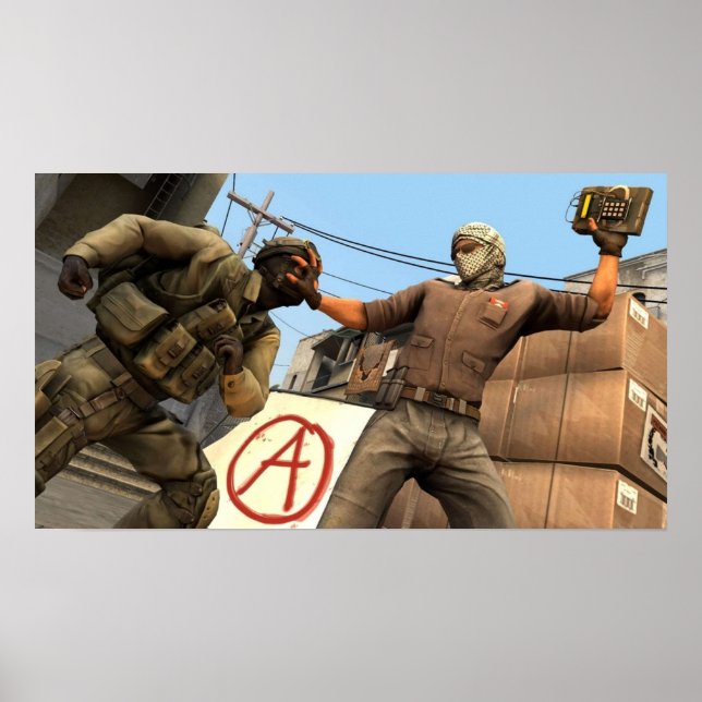 Csgo CT mot T Poster (Framsidan)