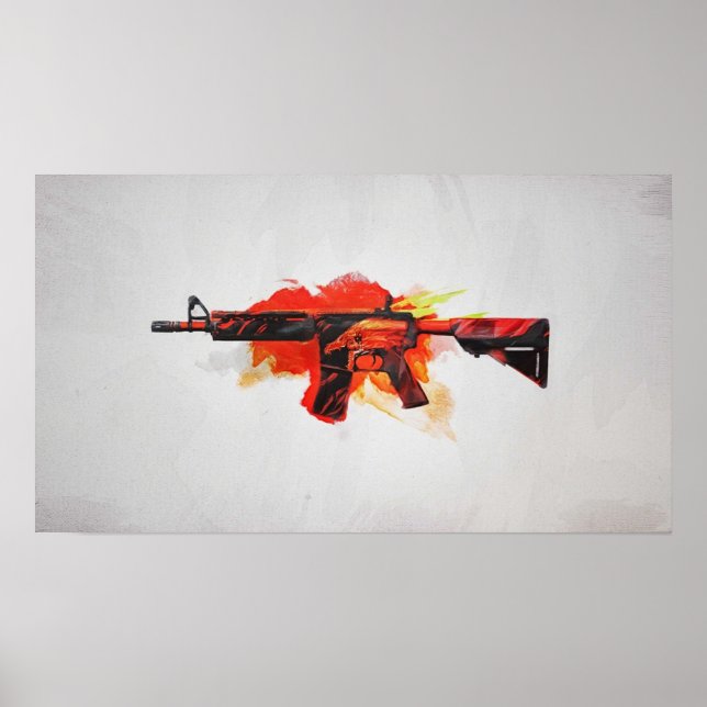 CSGO M4A4 Howl Painting Poster (Framsidan)
