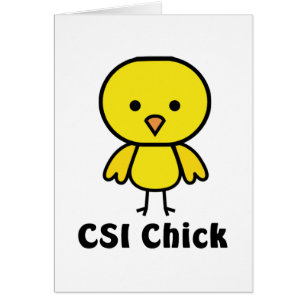CSI-chick Hälsningskort