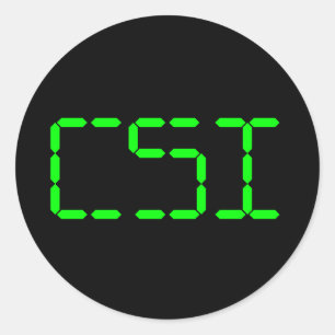 CSI-gallring Runt Klistermärke