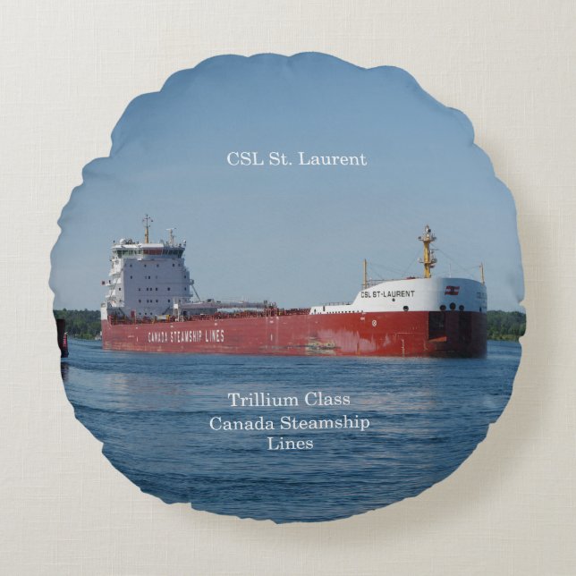 CSL St. Laurent rund kudde (Framsidan)