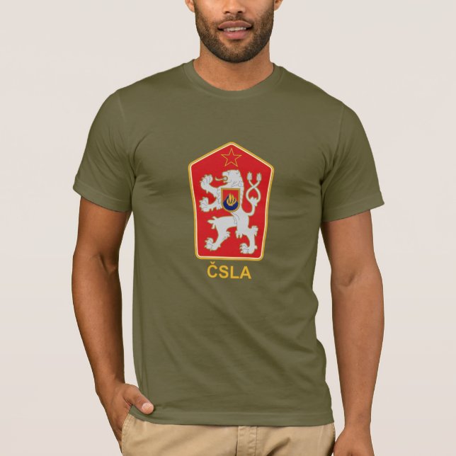 ČSLA - Czechoslovak folks T-tröja för arméEmblem T-shirt (Framsida)