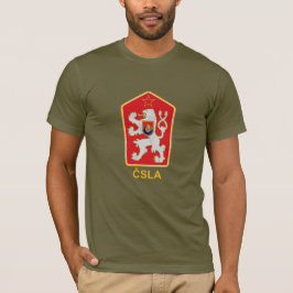 ČSLA - Czechoslovak folks T-tröja för arméEmblem Tröja