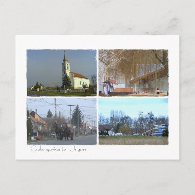 Csokonyavisonta, Ungarn Postkarte Vykort (Framsida)