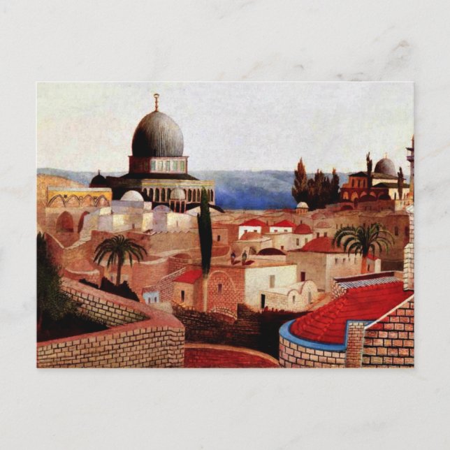 Csontvary - Vy of the Dead Sea from Temple Squar Vykort (Framsida)