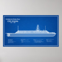 CSS Virginia - Frakt Blueprint Plans ABD