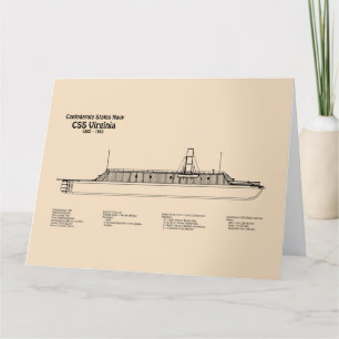 CSS Virginia - Frakt Blueprint Plans SD Tack Kort