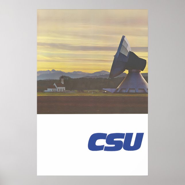 CSU Valaffisch Erdfunkstation Raisting Poster (Framsidan)