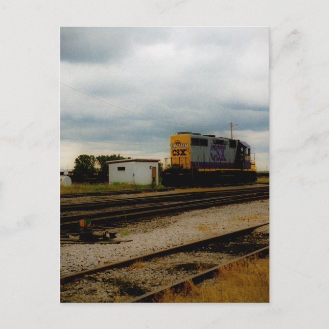 CSX Railroad Dieesel Yard Engine Toledo, OH Vykort (Framsida)