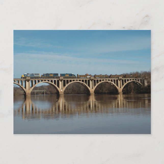 CSX vid Fredericksburg Vykort (Framsida)