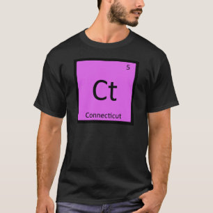 Ct - Connecticut State Chemistry Periodiska System Tee Shirt
