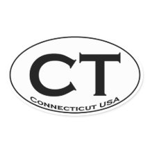 CT - Connecticut USA Oval Logotyp