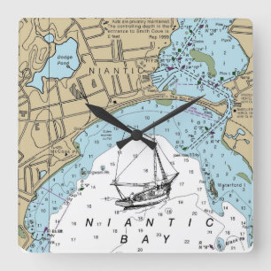 CT-diagram för Niantic Bay Fyrkantig Klocka