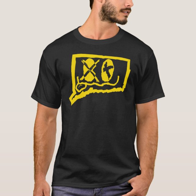 CT Ögon Connecticut Grunge Smiling Ansikte Black b T Shirt (Framsida)