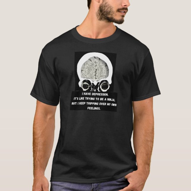 CT Scan_I har depression_Ninja T Shirt (Framsida)