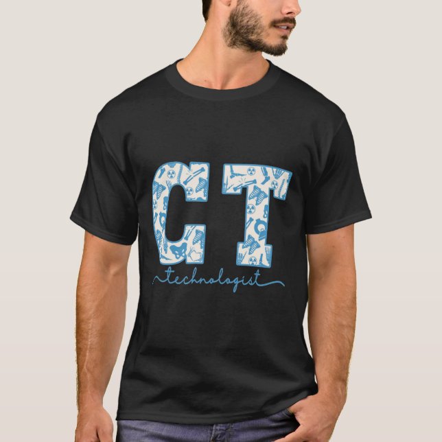 Ct Tech Cat Scan Tech Skeleton Radiology Departmen T Shirt (Framsida)