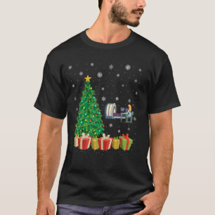 CT Tech Julafton Träd Lighting Santa Hat CT Tech C T Shirt