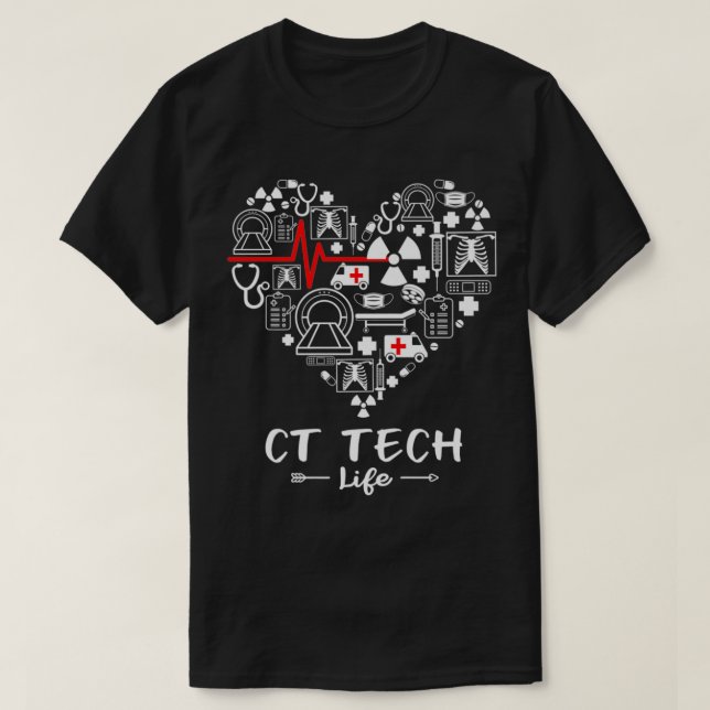 CT Tech Life Heart-teknologer Premium T Shirt (Design framsida)