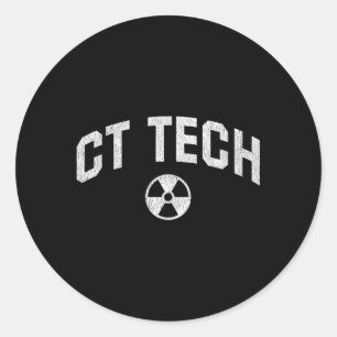 Ct Tech Radiology Technician Ct Technolog Runt Klistermärke