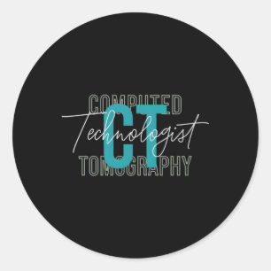 Ct Tech Radiology Technolog Computed Tomography Runt Klistermärke