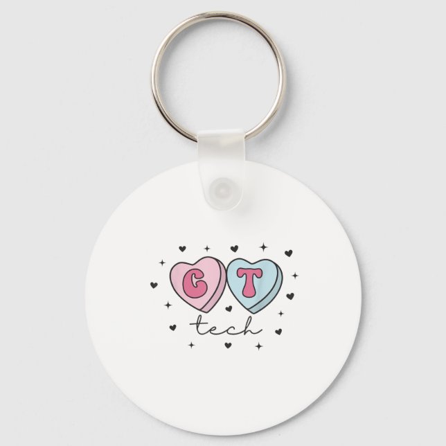 Ct Technolog Heart Valentines day Cat Scan Tech Nyckelring (Framsida)