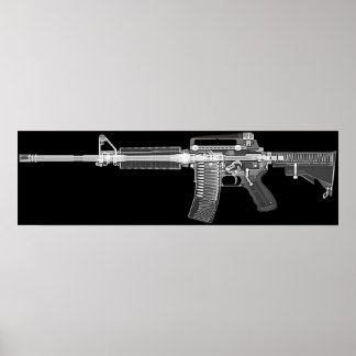 CT/X-ray poster från riktigt AR-15-gevär! Hög deta