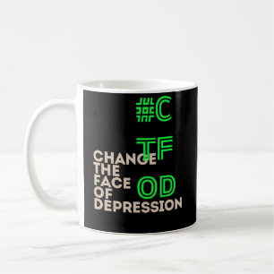 CTFOD Byter Ansikte vid Depression Neon Black Mugg