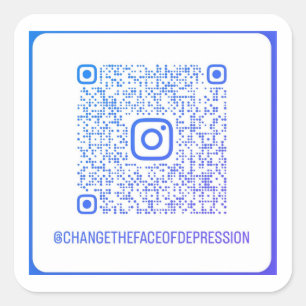 CTFOD Instagram QR-kodsetikett Fyrkantigt Klistermärke