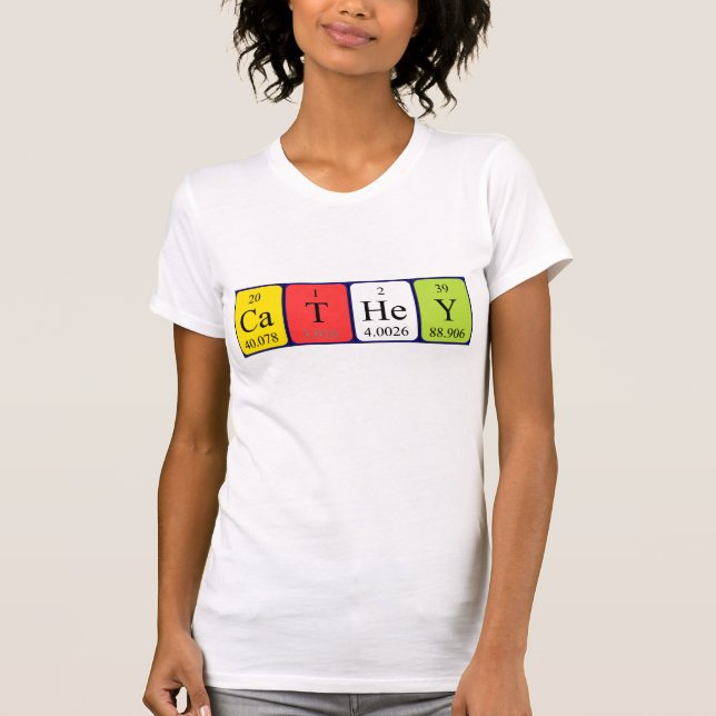 Cthey Periodiska bord namn-skjorta Tee Shirt (Framsida)