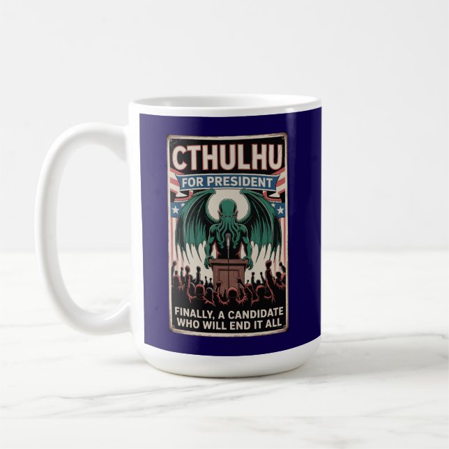 Cthulhu 2028 val  kaffemugg (Vänster)