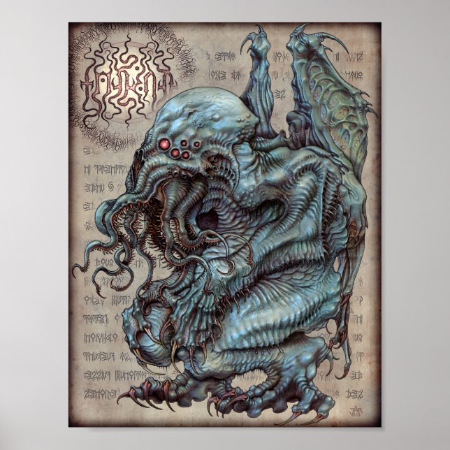 Cthulhu 8.5x11 poster (Framsidan)