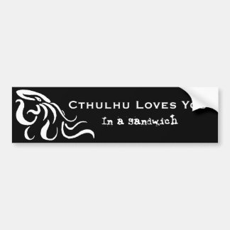 Cthulhu älskar dig i en smörgåsbildekal bildekal
