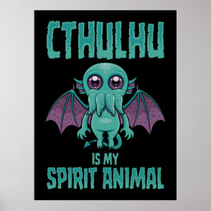 Cthulhu Är Min Andliga Djur Poster