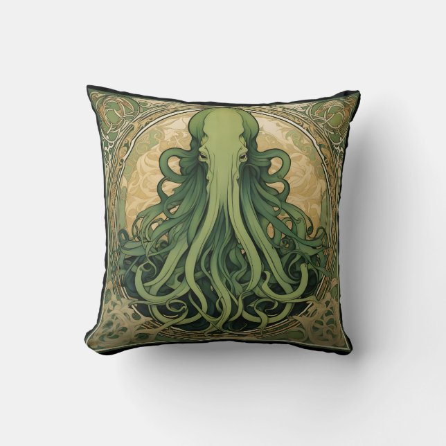 Cthulhu Art Nouveau Kudde (Framsida)