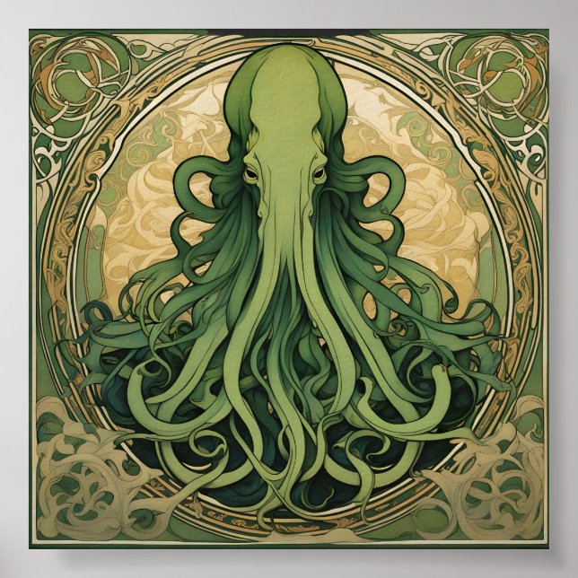 Cthulhu Art nouveau Poster (Framsidan)