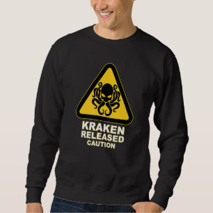 Cthulhu Caution Kraken Frisens frisläppta varning Lång Ärmad Tröja