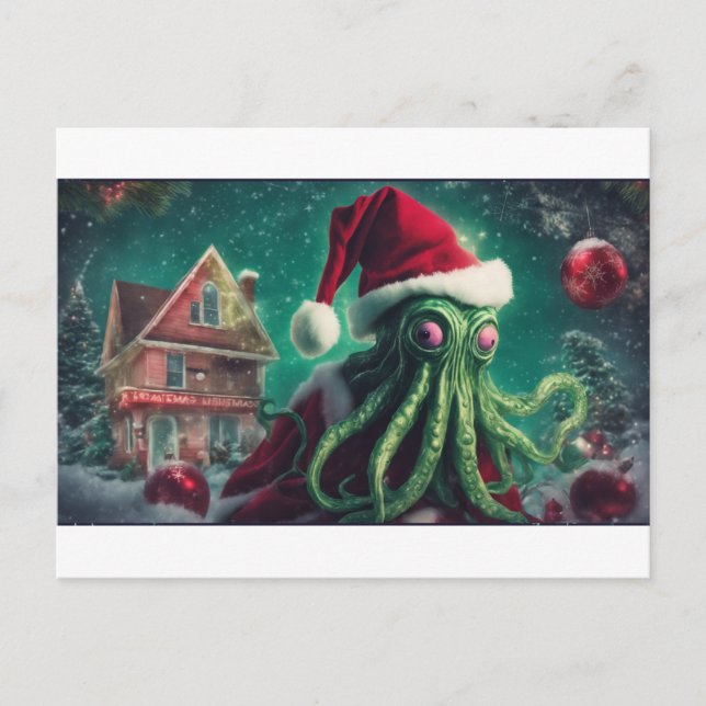 Cthulhu Christmas Spirits- The Ghost of Nihilithic Vykort (Framsida)