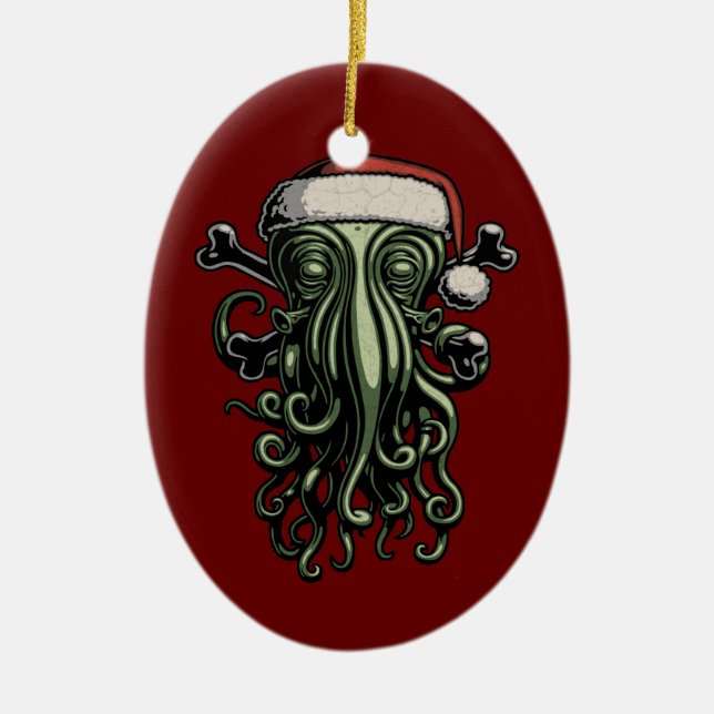 Cthulhu Claus Julgransprydnad Keramik (Framsidan)
