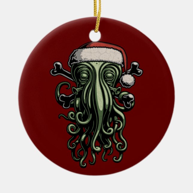Cthulhu Claus Julgransprydnad Keramik (Framsidan)