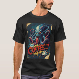Cthulhu Coffee Monster Shirt Horror Humor Tee