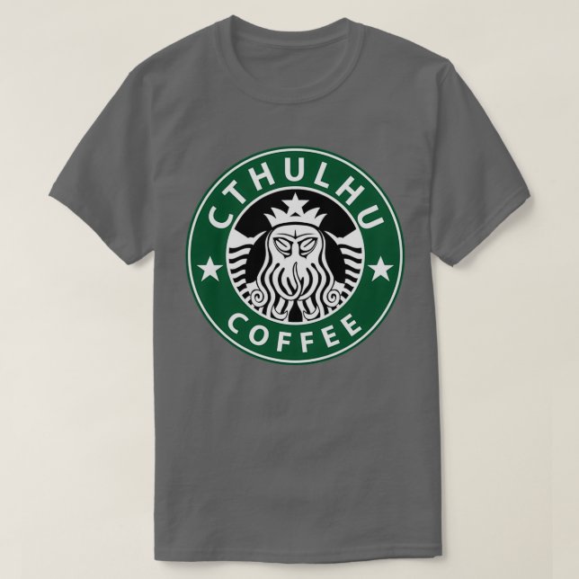 Cthulhu Coffee T Shirt (Design framsida)