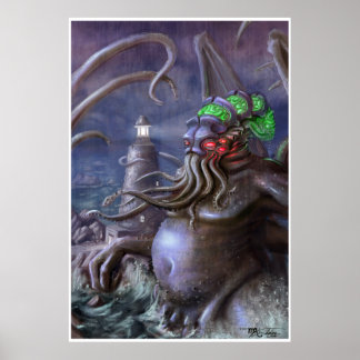 Cthulhu: Cthulhu Rises från havet Poster