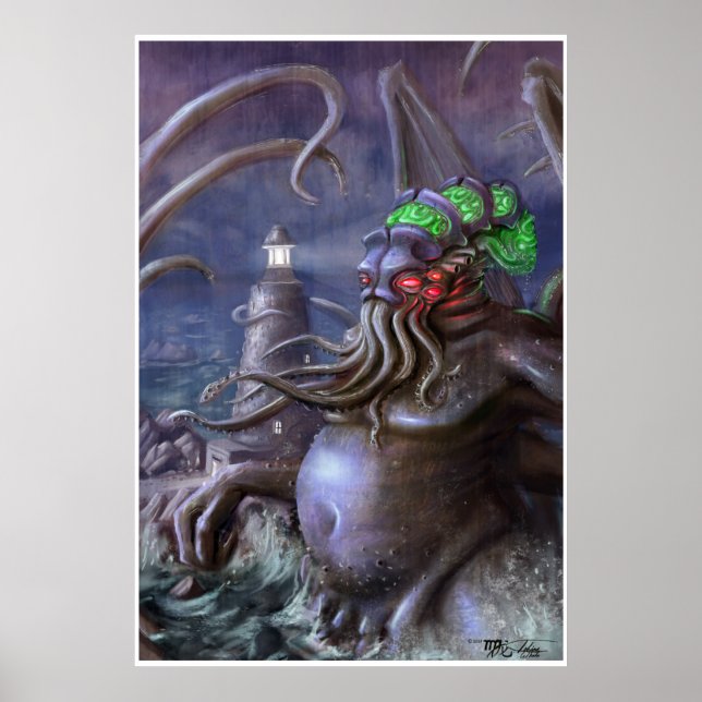 Cthulhu: Cthulhu Rises från havet Poster (Framsidan)
