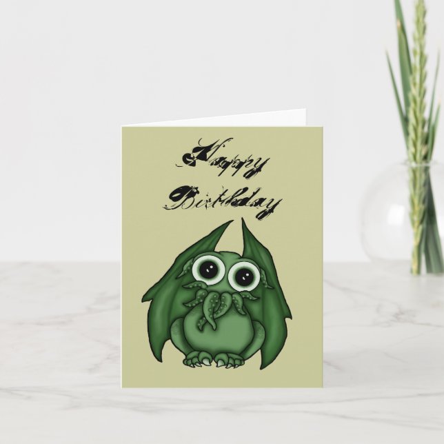 Cthulhu födelsedagkort kort (Framsida)