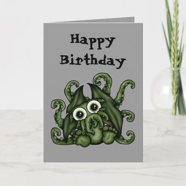 Cthulhu födelsedagkort kort (Framsida)