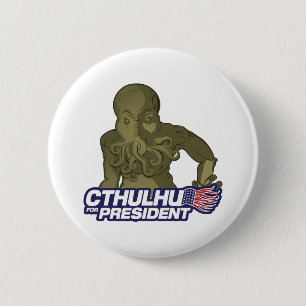 Cthulhu för president knäppas knapp